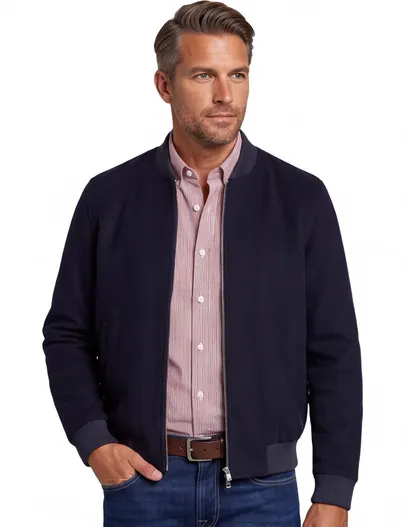 Wellington of Bilmore Wellington of Bilmore Lumber tussenjas donkerblauw scheerwol
