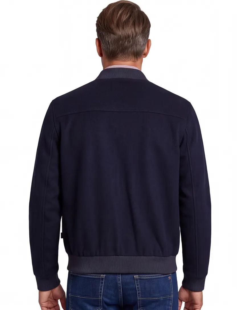 Wellington of Bilmore Lumber tussenjas donkerblauw scheerwol