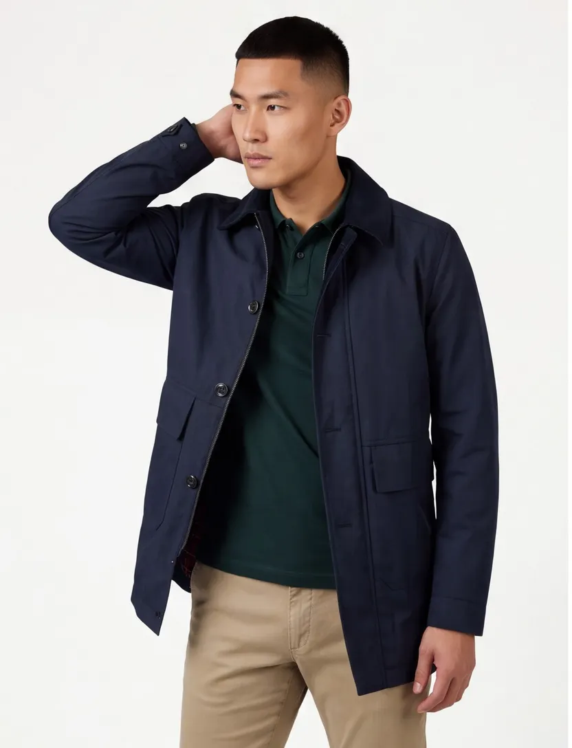 Wellington of Bilmore mantel winterjas donkerblauw