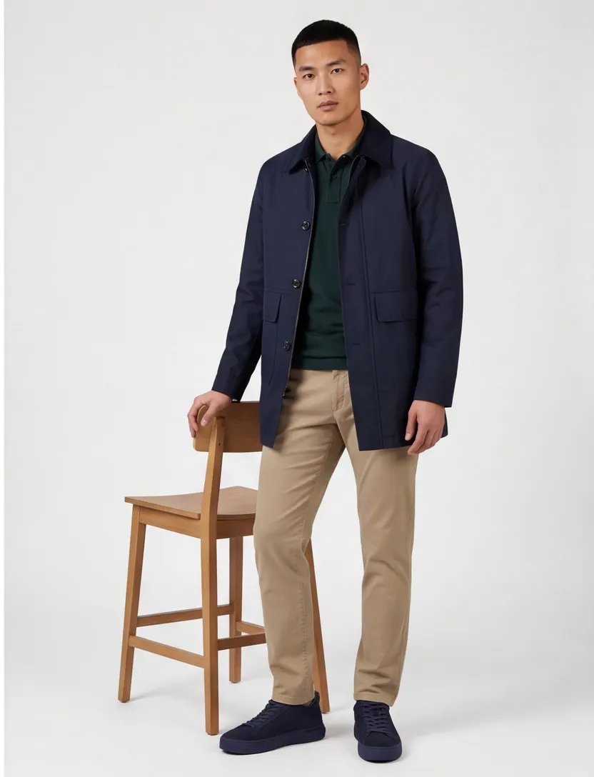 Wellington of Bilmore mantel winterjas donkerblauw