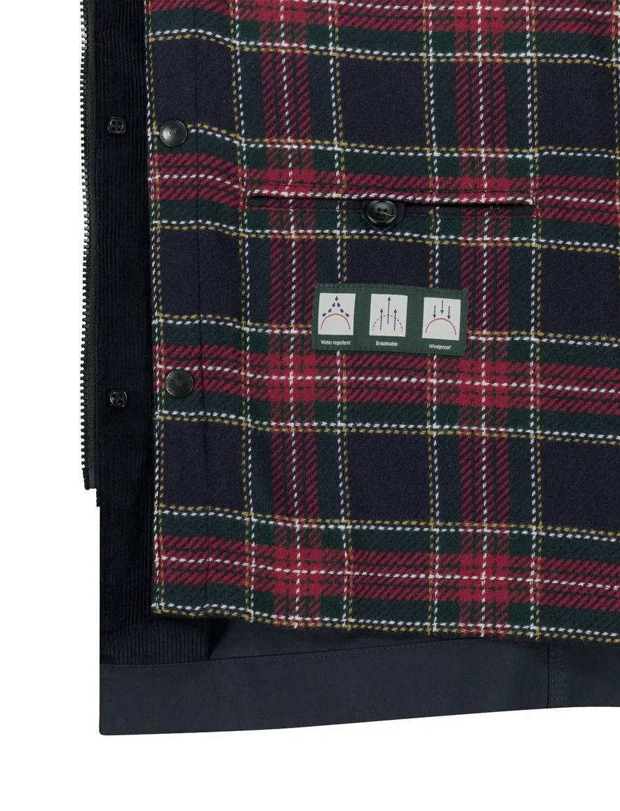 Wellington of Bilmore winterjas donkerblauw katoen