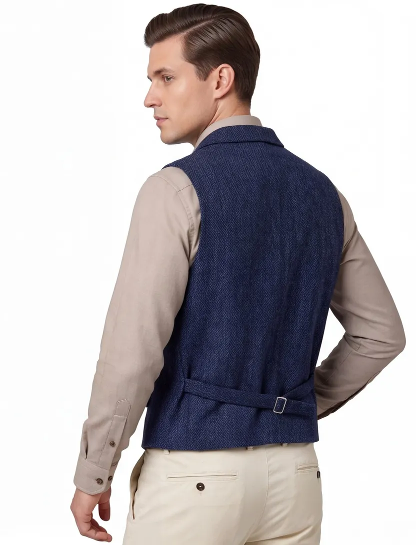 Wellington of Bilmore Wales gilet donkerblauw