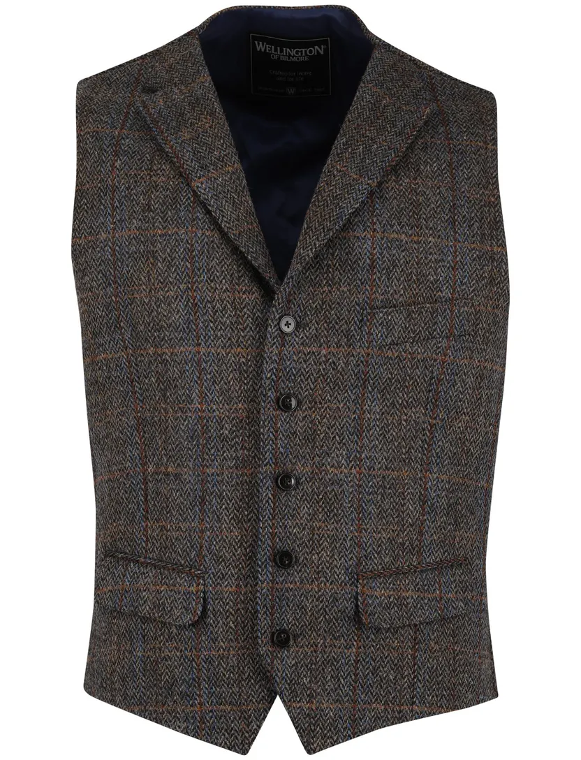 Wellington of Billmore gilet lamswol bruin