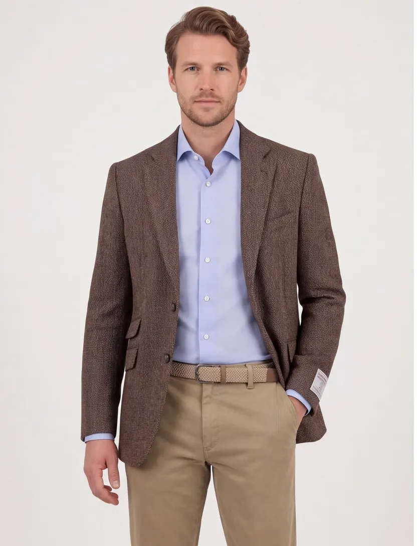 Colbert Wellington of Bilmore Bruin wol tweed elleboog patches