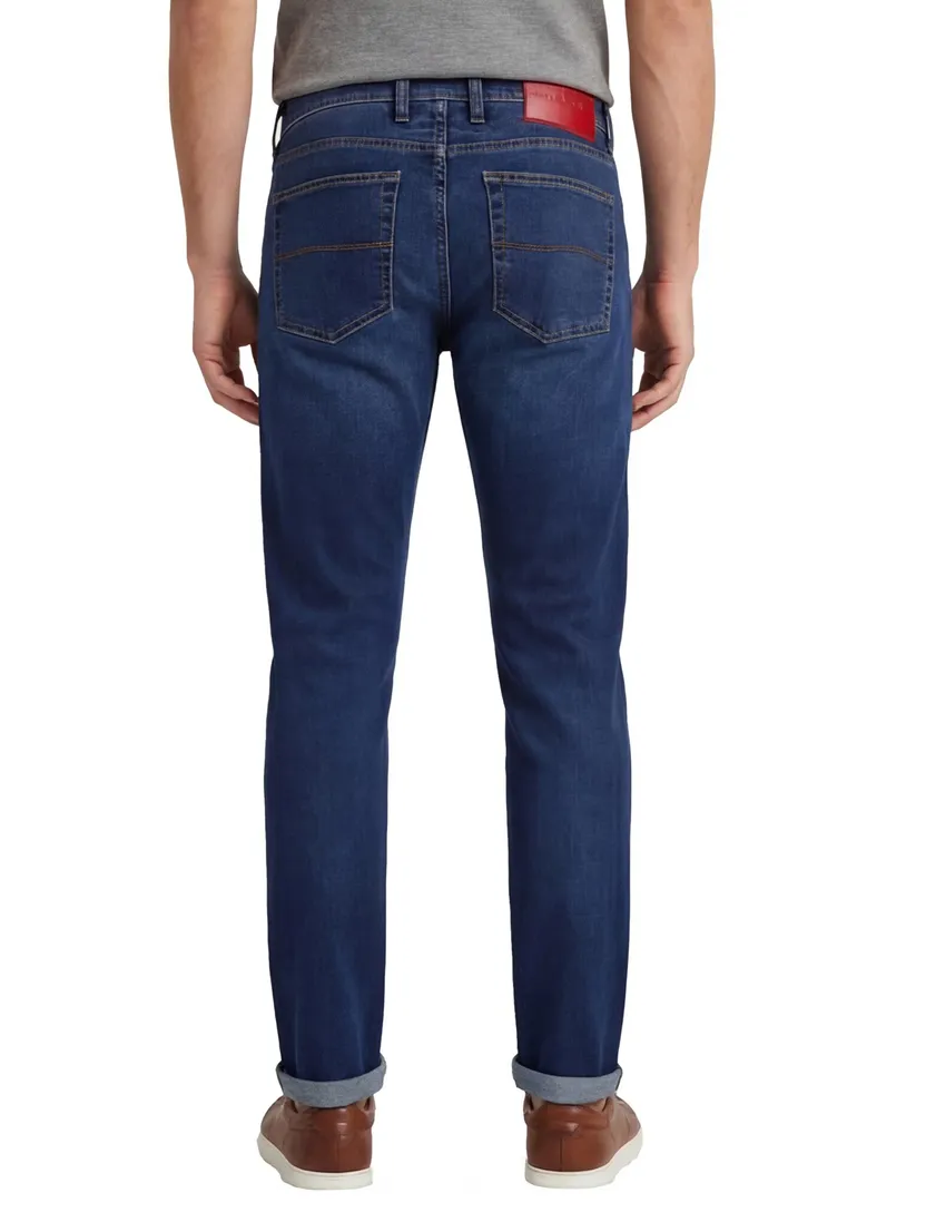 jeans Tramarossa Michelangelo blauw effen