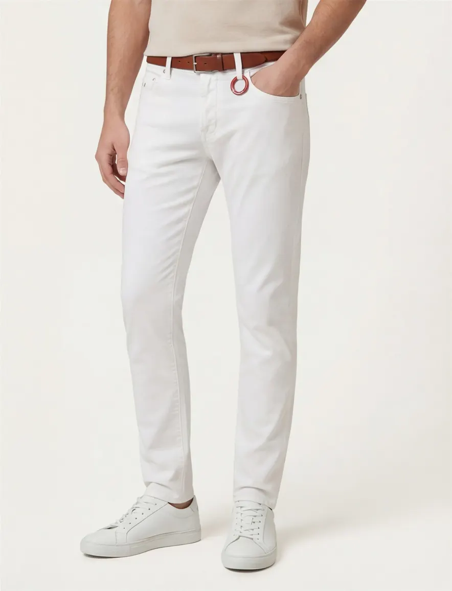 Tramarossa pantalon katoen wit