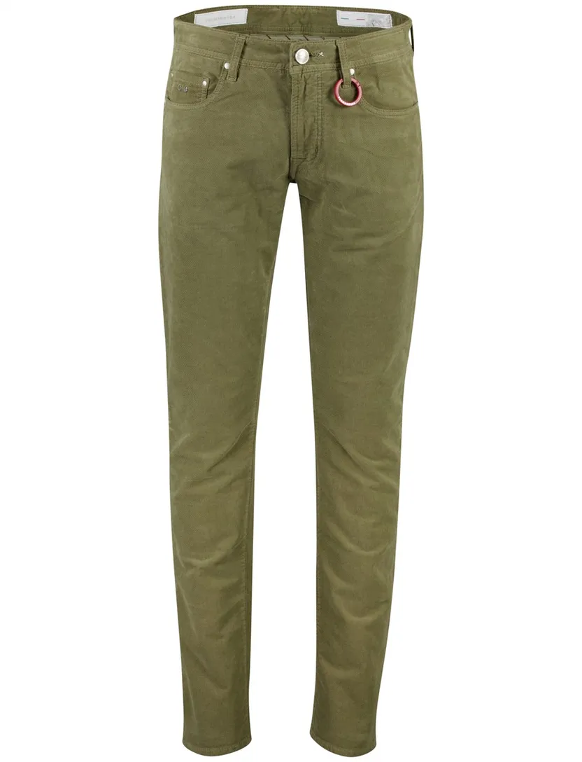 Tramarossa groen effen pantalon michelangelo