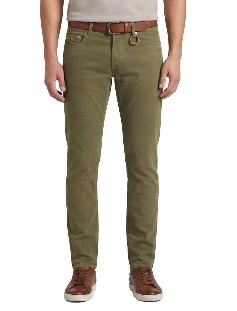 Tramarossa groen effen pantalon michelangelo