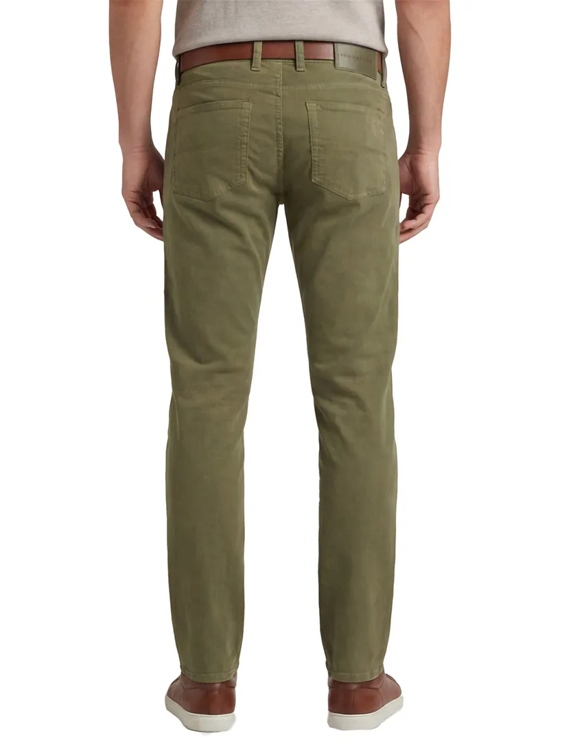 Tramarossa groen effen pantalon michelangelo