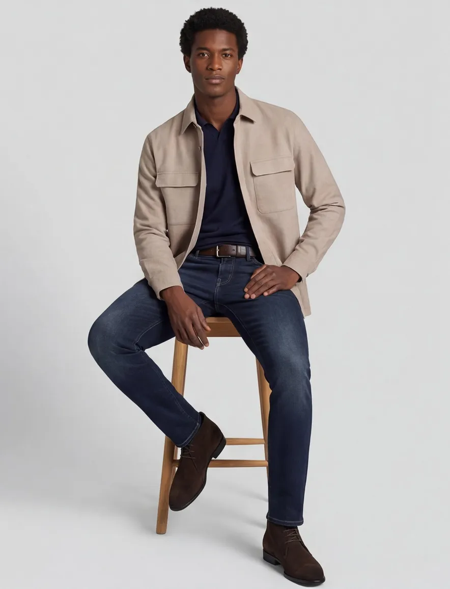 Overshirt beige Gentiluomo