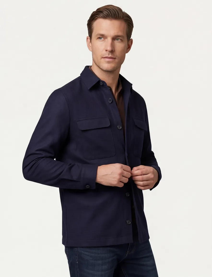 Gentiluomo Remo Overshirt donkerblauw