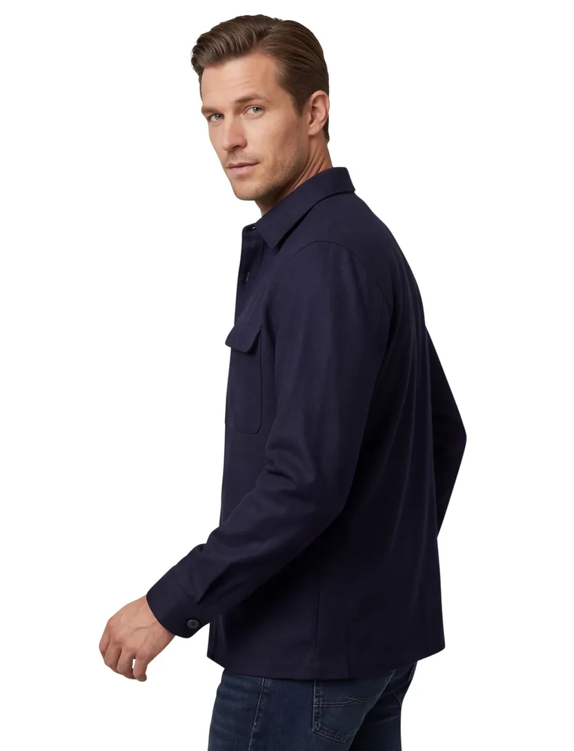 Gentiluomo Remo overshirt donkerblauw fashion fit