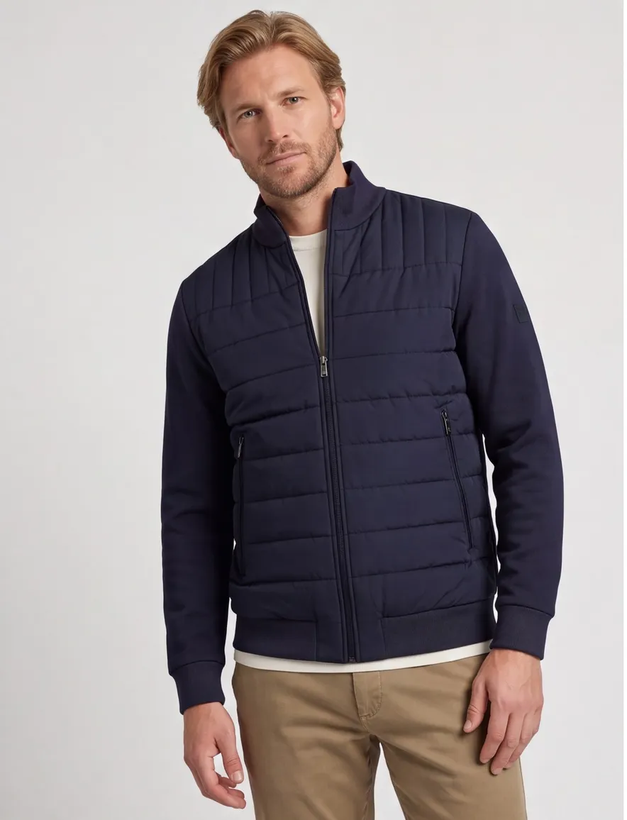 Gentiluomo vest scheerwol navy