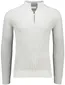 Gentiluomo half zip trui lichtgrijs