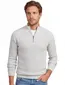 Gentiluomo half zip trui lichtgrijs effen