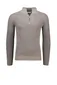 Gentiluomo half zip trui grijs katoen