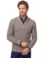 Gentiluomo half zip trui grijs katoen
