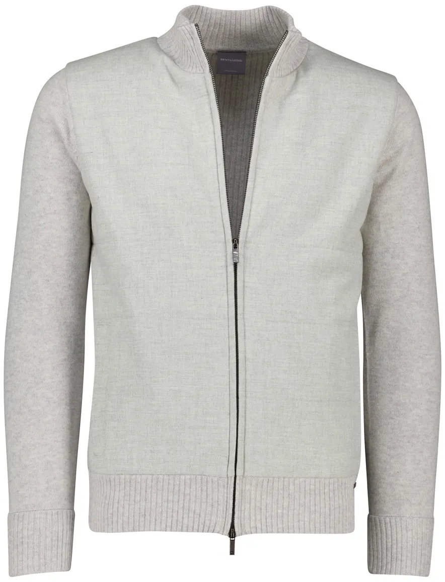 Gentiluomo vest scheerwol lichtgrijs