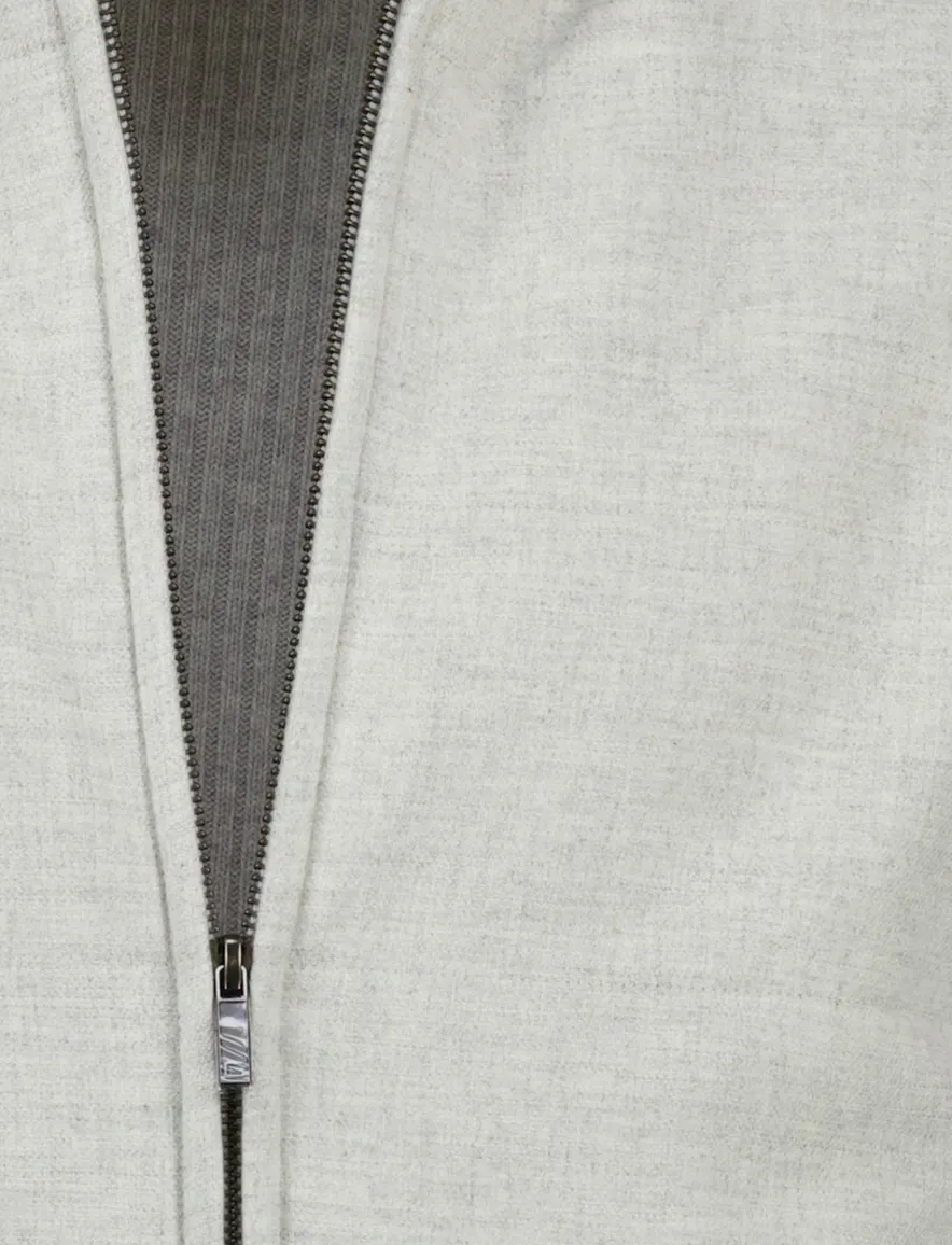Gentiluomo vest scheerwol lichtgrijs