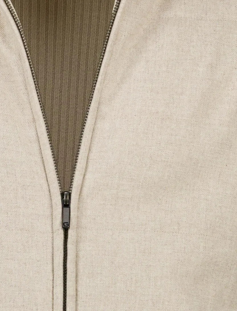 Gentiluomo vest scheerwol beige