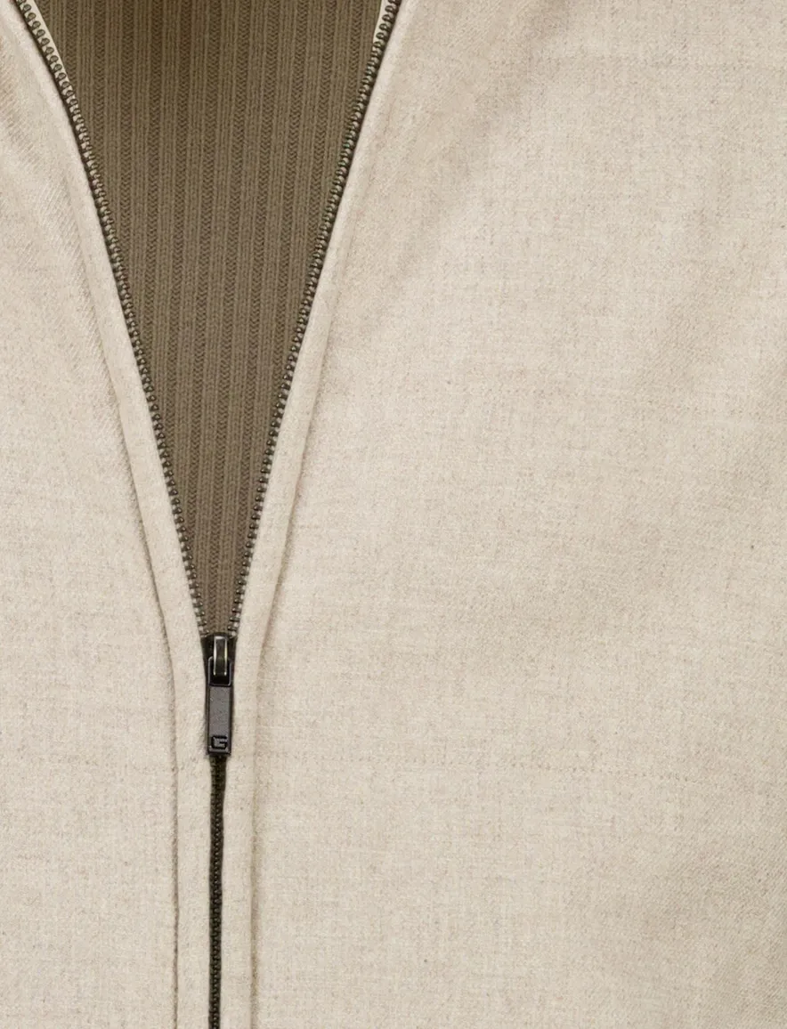 Gentiluomo vest scheerwol beige