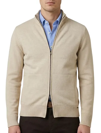 Gentiluomo Gentiluomo vest scheerwol camel