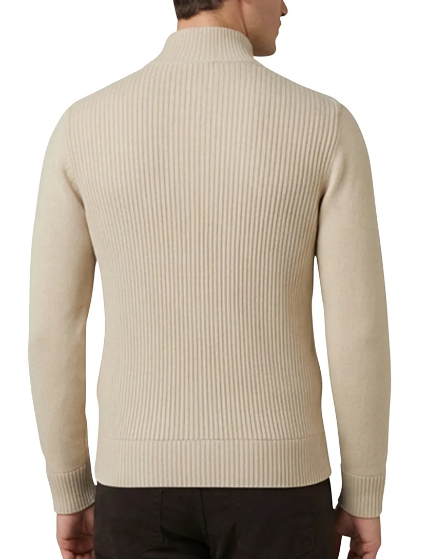 Gentiluomo vest scheerwol beige