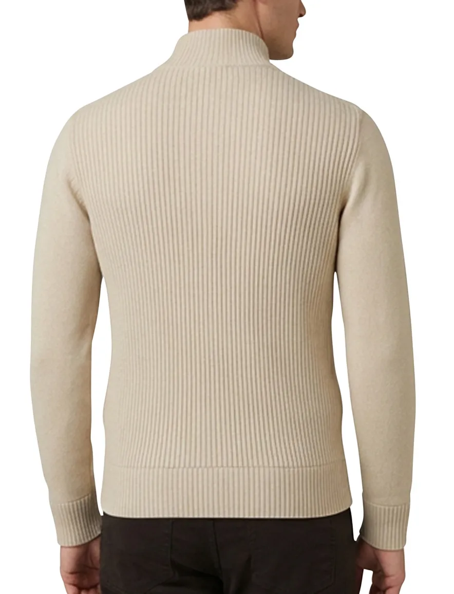 Gentiluomo vest scheerwol beige