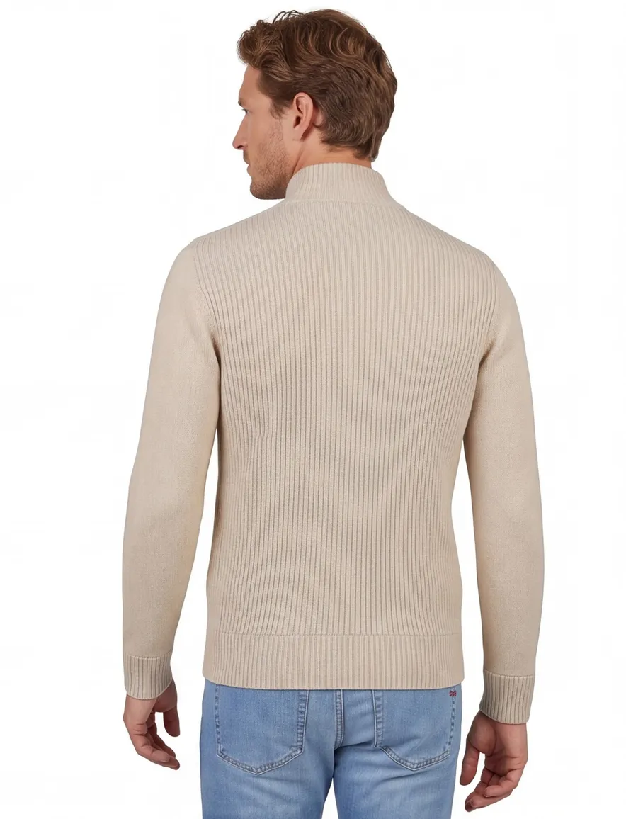 Gentiluomo vest scheerwol beige