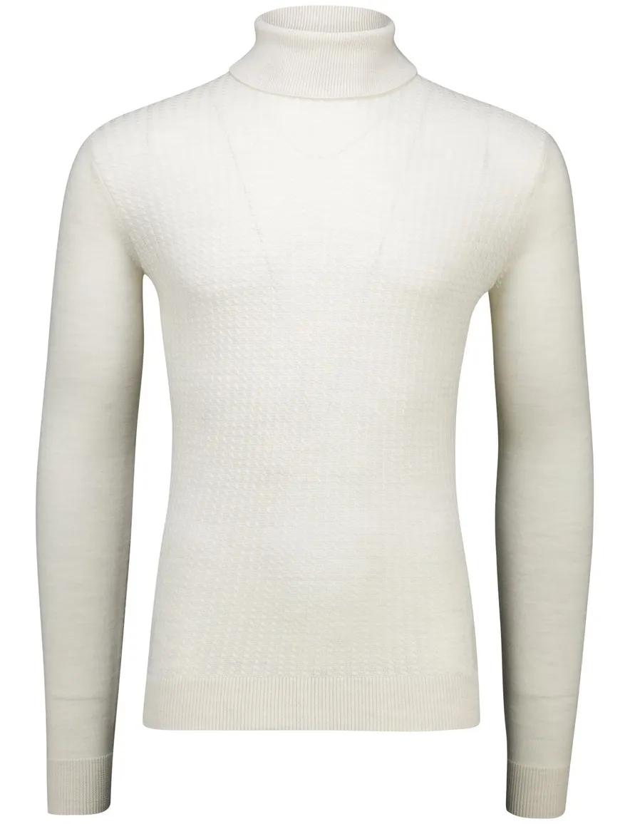 Gentiluomo coltrui wit effen merinowol normale fit
