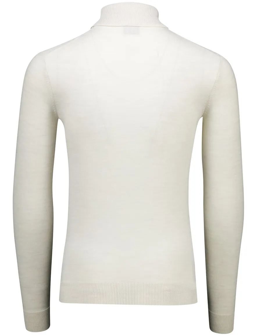 Gentiluomo coltrui wit effen merinowol normale fit
