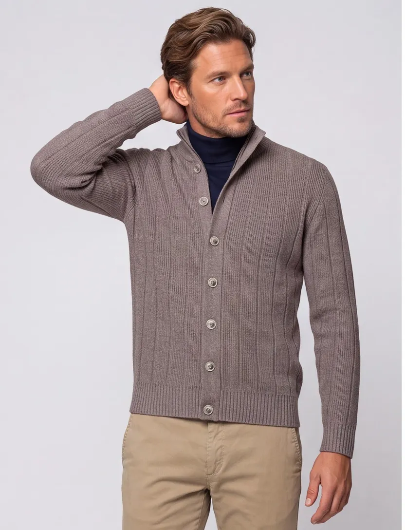 Vest Gentiluomo bruin gebreid