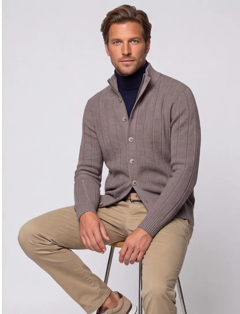 Vest Gentiluomo bruin gebreid