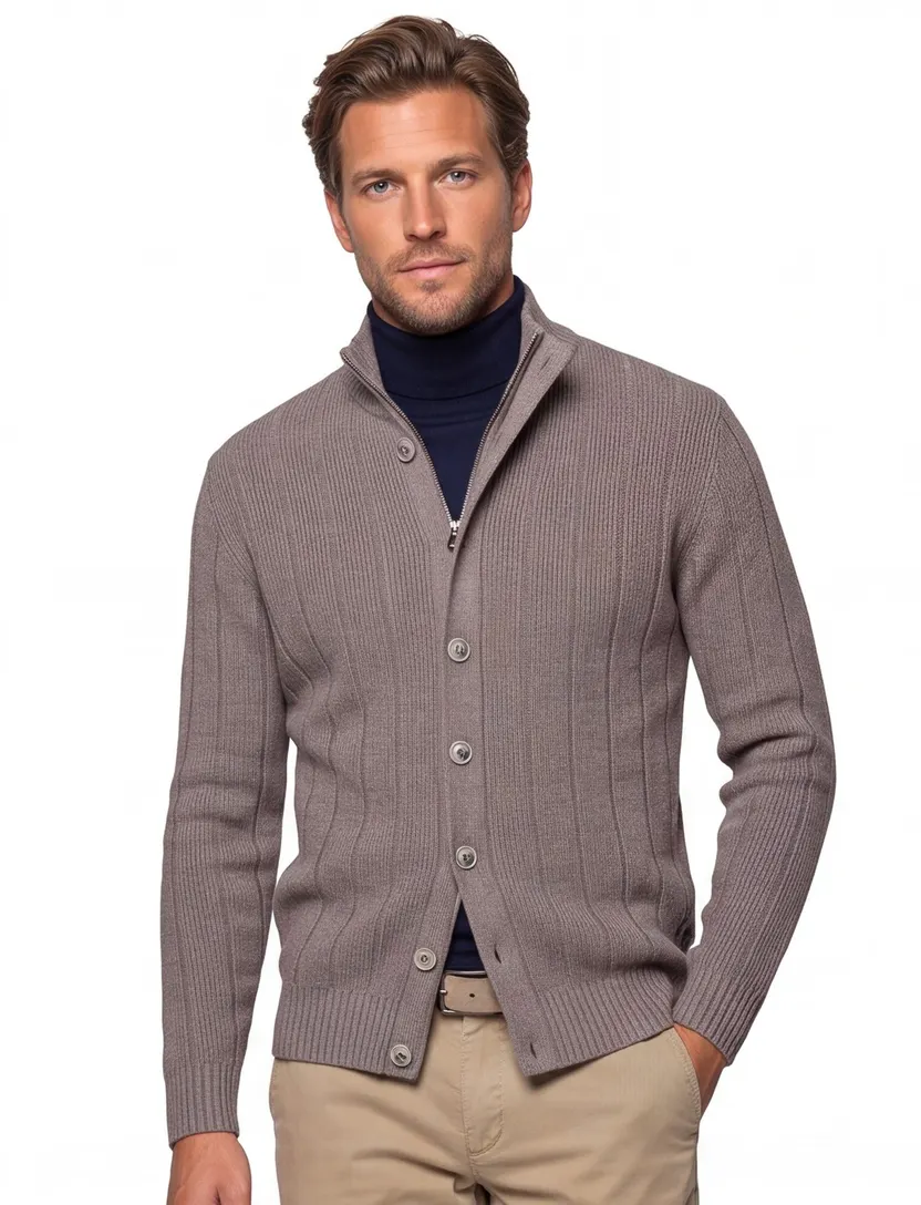 Vest Gentiluomo bruin gebreid