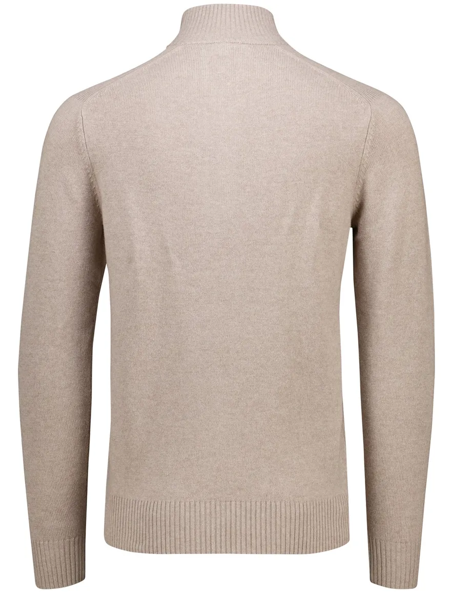 Gentiluomo trui met rits en knopen beige