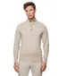 Gentiluomo trui met rits en knopen beige normale fit