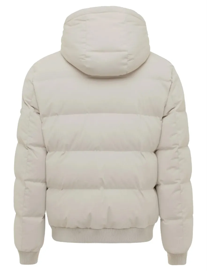Gentiluomo winterjas beige gemêleerd wol