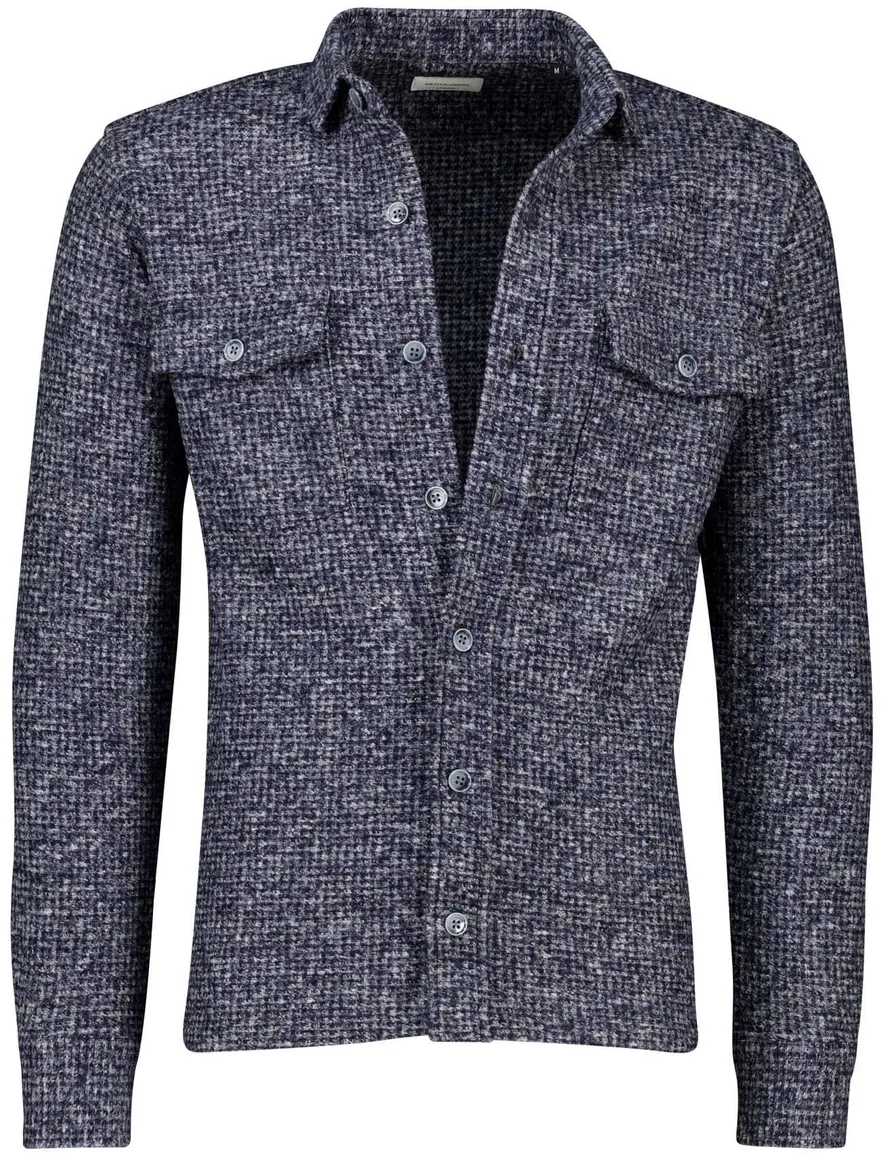 Gentiluomo overshirt wolblend blauw