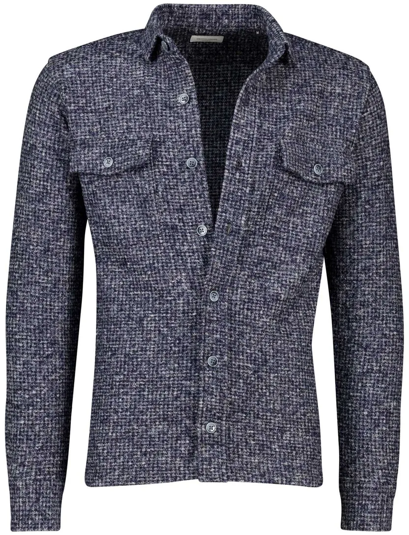 Gentiluomo overshirt wolblend donkerblauw