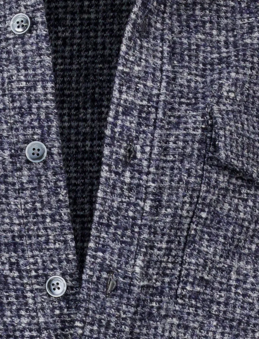 Gentiluomo overshirt wolblend donkerblauw