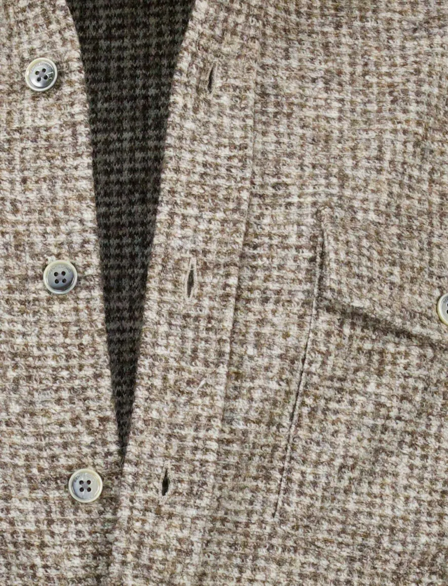 Gentiluomo overshirt wolblend bruin