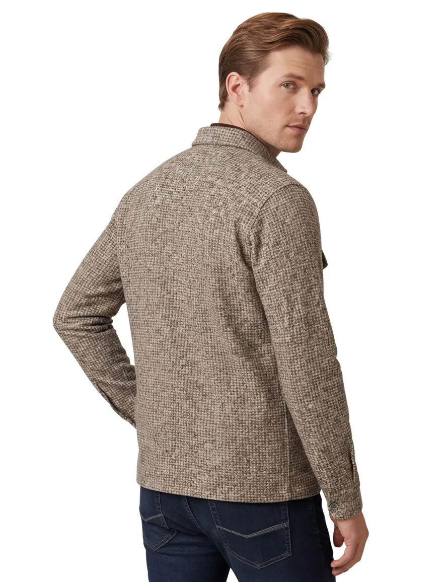 Gentiluomo overshirt wolblend bruin