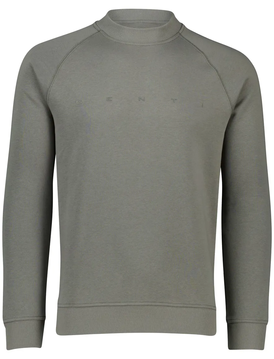 Genti sweater katoen olijfgroen