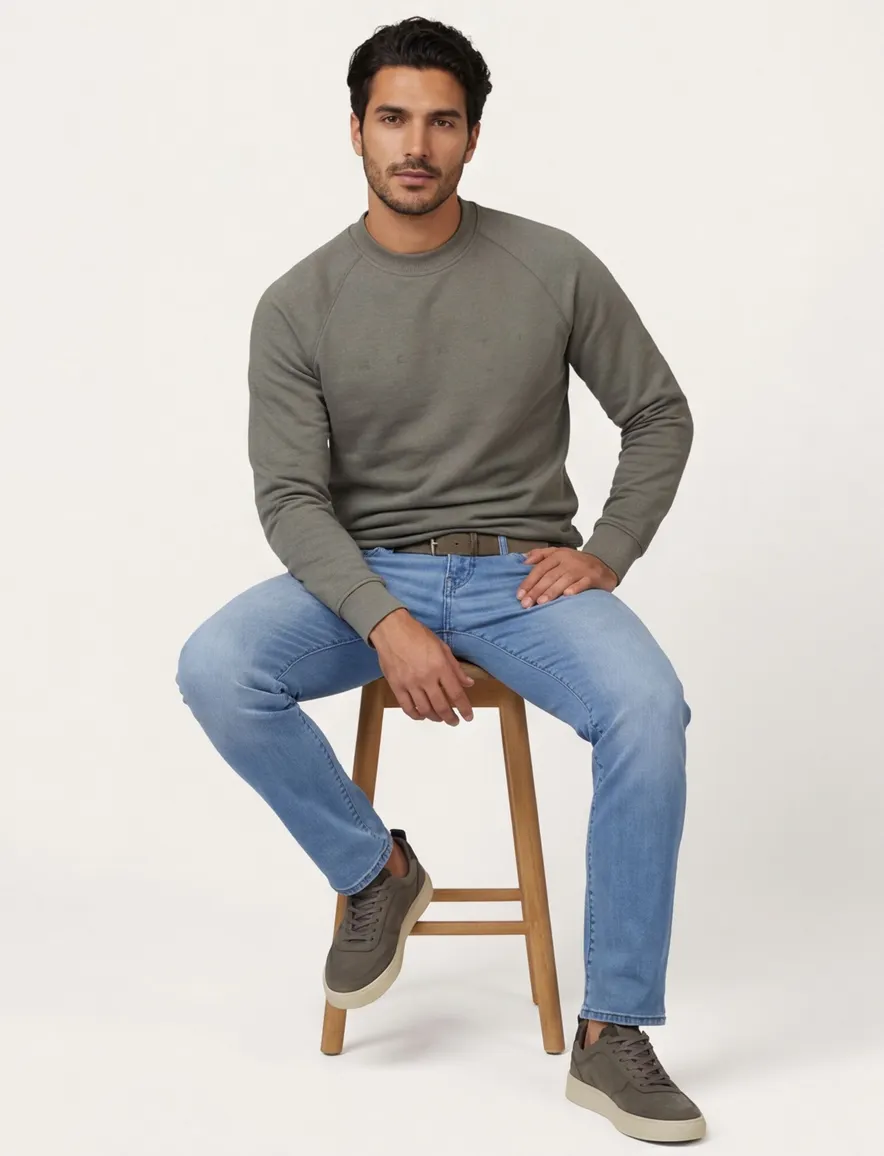 Genti sweater katoen groen