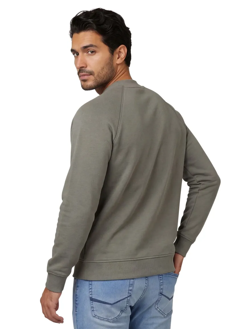 Genti sweater katoen olijfgroen