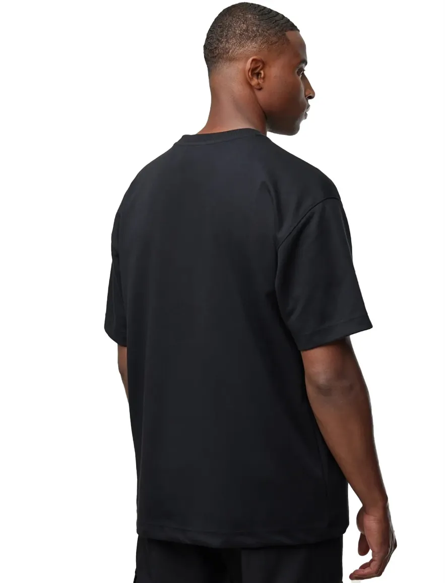 Genti t-shirt zwart effen ronde hals