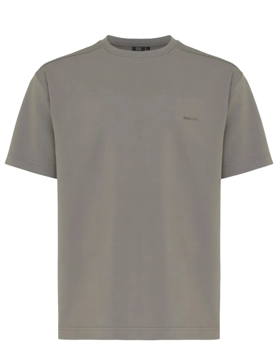 Gentiluomo t-shirt grijs effen korte mouw normale fit