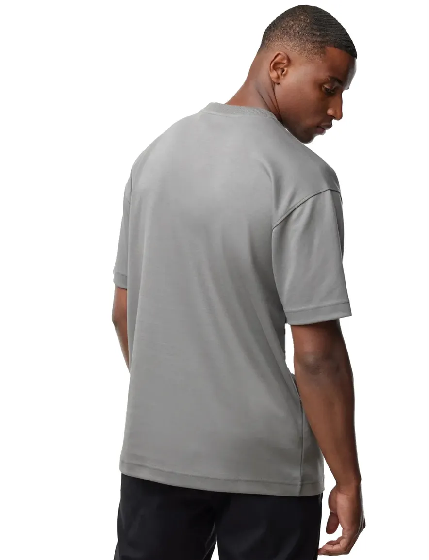 Gentiluomo t-shirt grijs effen korte mouw normale fit