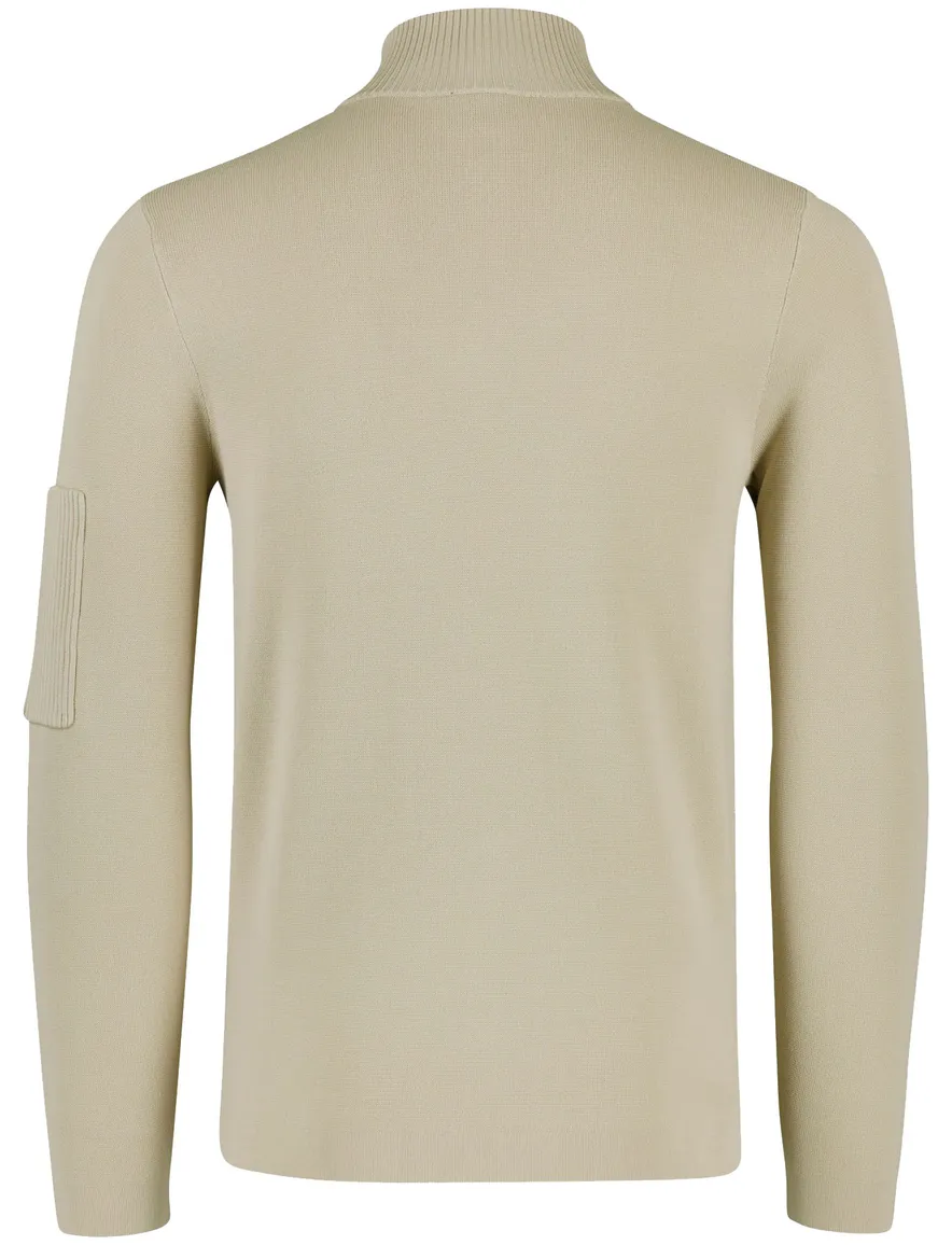 Genti half zip trui beige