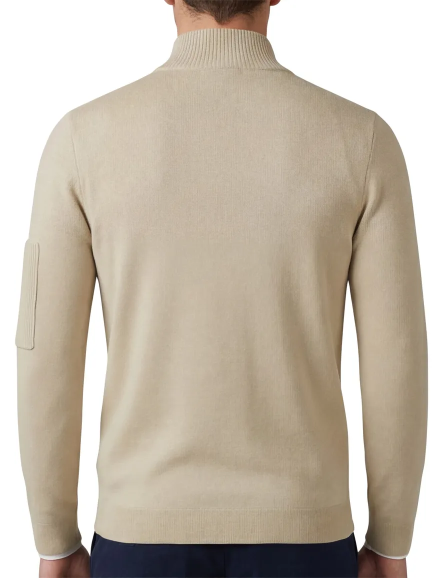Genti half zip trui beige